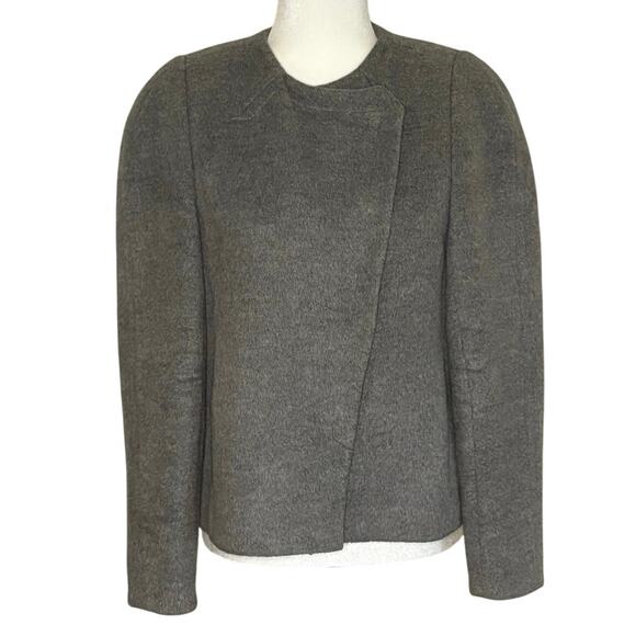 Rebecca Taylor Double Breasted Blazer/Coat Women's S | Gray Wool Blend Felt EUC - Picture 1 of 13